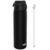 ION8 butelka Recyclon ze słomką 500 ml, w kolorze czarnym, do szkoły, bez BPA